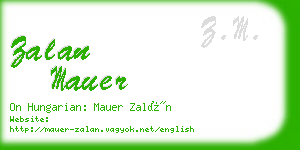 zalan mauer business card